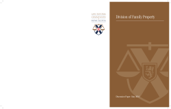 Division of Family Property Discussion Paper