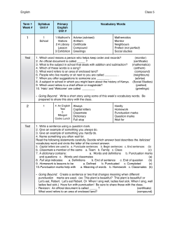 English 5 vocab with tests