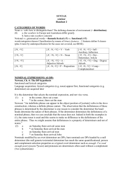Handout 2 - ELTE / SEAS