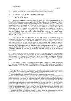 IV - World Trade Organization