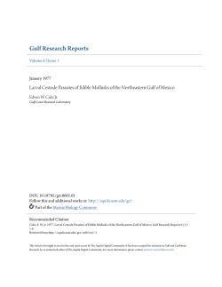 Larval Cestode Parasites of Edible Mollusks of the Northeastern Gulf