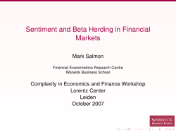 Sentiment and Beta Herding in Financial Markets