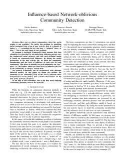 Influence-based Network-oblivious Community