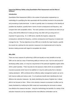 Improving Refinery Safety using Quantitative Risk