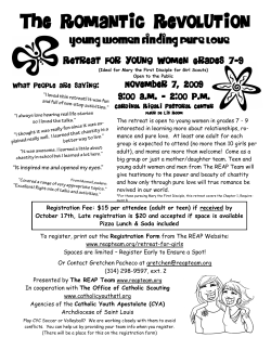 The Romantic Revolution - Office of Catholic Scouting Ministry