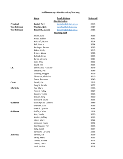 Staff Directory for Website