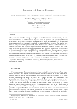 Forecasting with Temporal Hierarchies