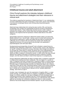 Childhood Trauma and Adult Attachment