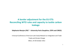 A border adjustment for the EU ETS: Reconciling - IEFE