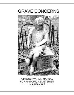 grave concerns - the Arkansas Historic Preservation Program