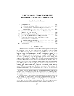 puerto rico`s odious debt: the economic crisis of colonialism