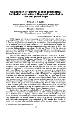 and spiders (Araneae) collected in pan and pitfall traps