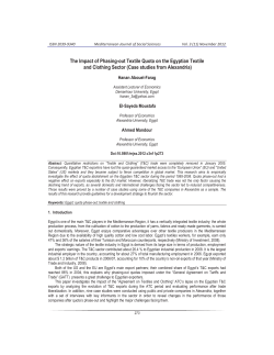 The Impact of Phasing-out Textile Quota on the Egyptian Textile and