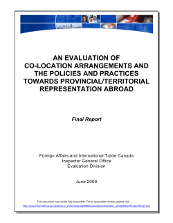 An Evaluation of Co-Location Arrangements and the Policies