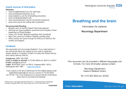 Breathing and the brain - Nottingham University Hospitals NHS Trust