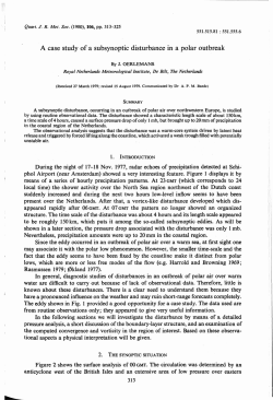 A case study of a subsynoptic disturbance in a polar outbreak