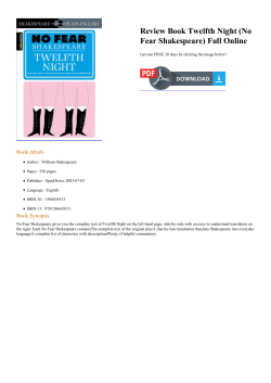Review Book Twelfth Night (No Fear Shakespeare)