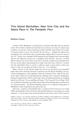 New York City and the Space Race in The Fantastic Four