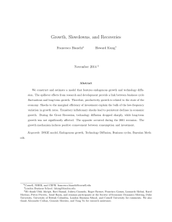 Growth, Slowdowns, and Recoveries