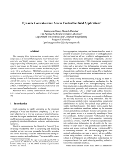 Dynamic Context-aware Access Control for Grid