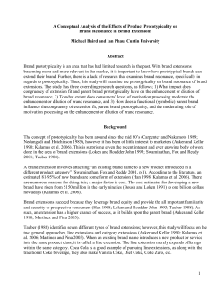 A Conceptual Analysis of the Effects of Product