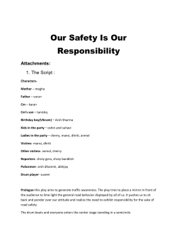 Our Safety Is Our Responsibility