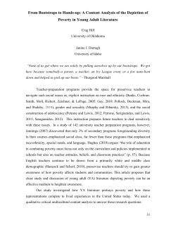 From Bootstraps to Hands-up: A Content Analysis of the Depiction of