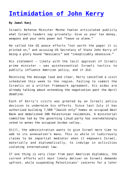 Intimidation of John Kerry