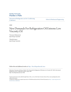 New Demands For Refrigeration Oil Extreme Low Viscosity Oil