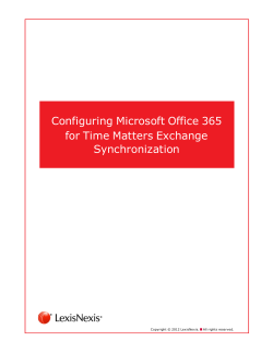Configuring Microsoft Office 365 for Time Matters