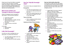 Helping your overweight child