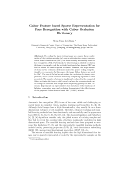 Gabor Feature based Sparse Representation for Face