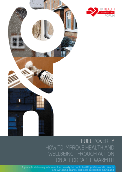 fuel poverty how to improve health and wellbeing through action on