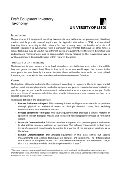 Taxonomy and Notes v13