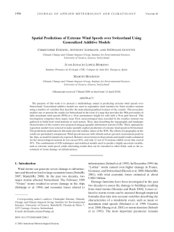 Spatial Predictions of Extreme Wind Speeds over Switzerland Using