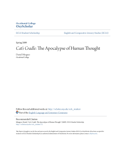 Cat&acirc;&bull;Žs Cradle: The Apocalypse of Human Thought