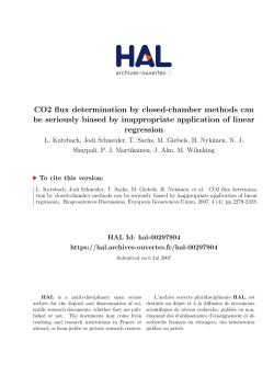 CO2 flux determination by closed-chamber methods can - HAL-Insu