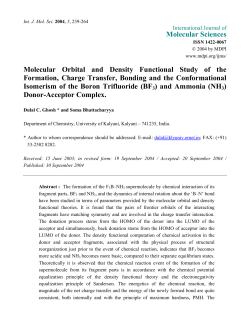 Molecular Orbital and Density Functional Study of the Formation