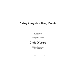 Swing Analysis – Barry Bonds - Chris O`Leary`s Client Site