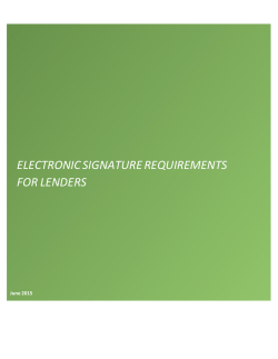 electronic signature requirements for lenders