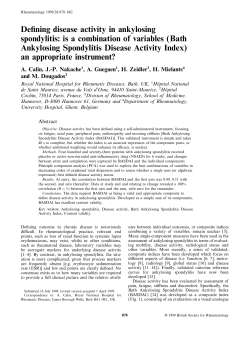 Defining disease activity in ankylosing spondylitis: is a combination