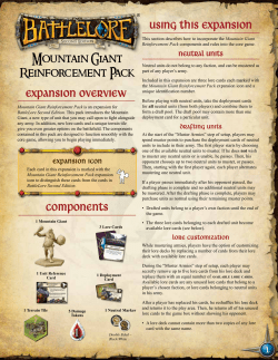 Expansion Overview Using This expansion Components