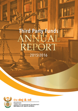 Third Party Funds - Department of Justice
