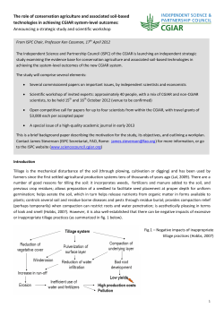 The role of conservation agriculture and associated soil