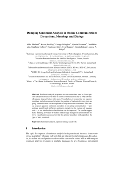 Damping Sentiment Analysis in Online Communication: Discussions