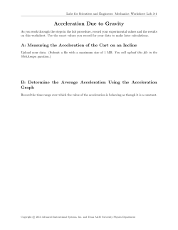 Acceleration Due to Gravity