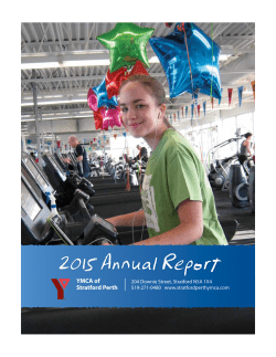 2015 Annual Report - Stratford Perth YMCA