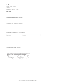 Flow Proof: Angle Side Angle Congruence Postulate: Angle