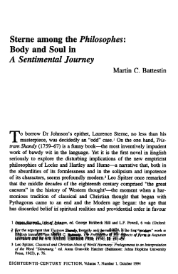 Sterne among the Philosophes: Body and Soul in A Sentimental