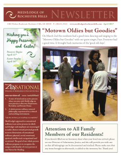 Newsletter - Medilodge of Rochester Hills